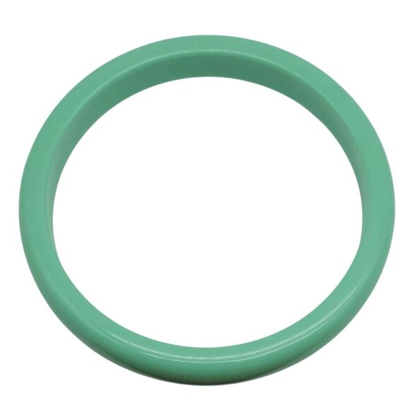 Vintage Mint Green Round Plastic Bangle Bracelet - Picture 3 of 4